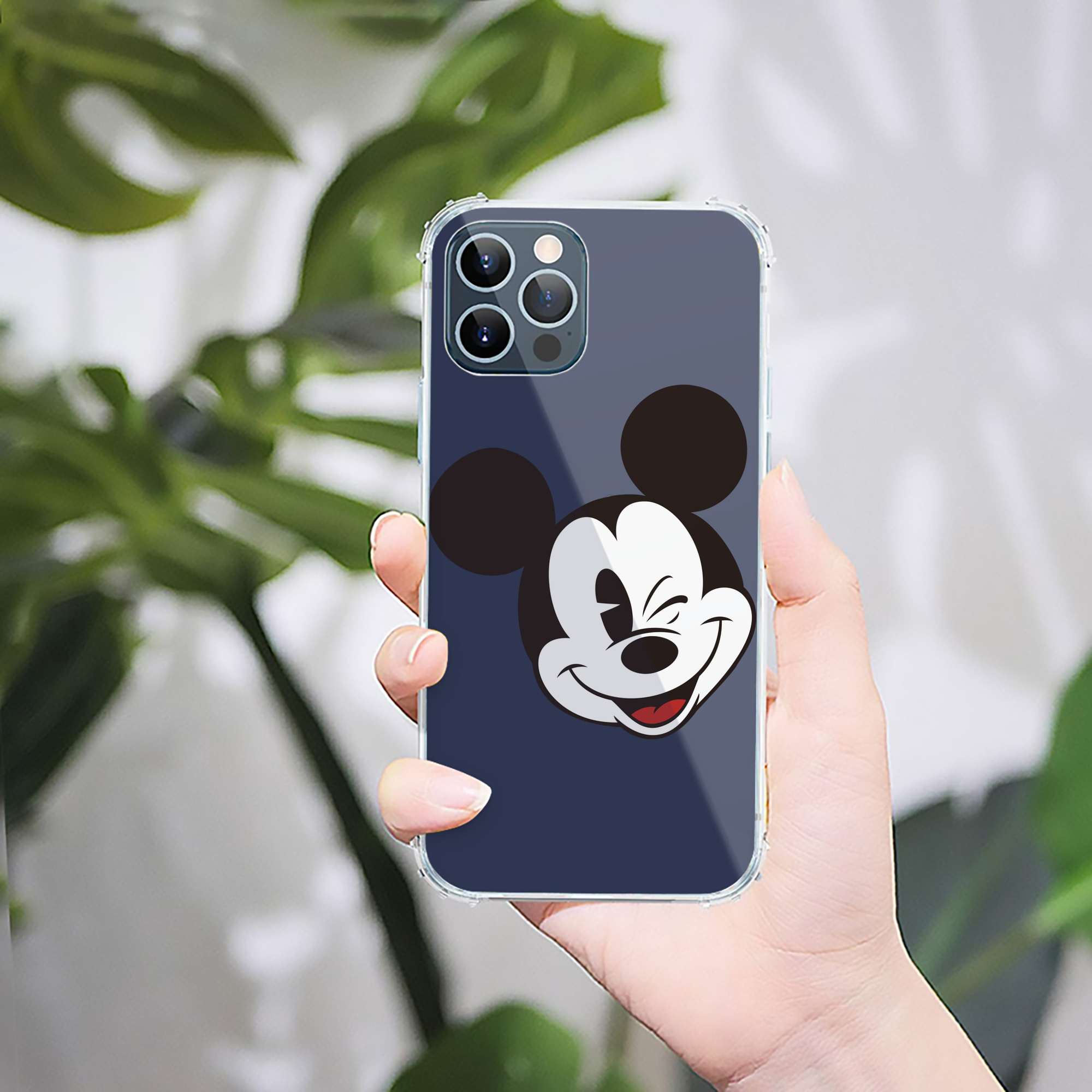 （画像用） ミッキーマウス Mickey Mouse 【iPhone 12シリーズ対応】透明スマホケース（クリアソフトケース）